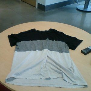 Horizontal striped tall tee XXL